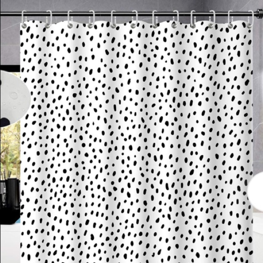 New Housadora black and white polka dot shower curtains